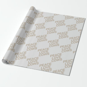Peace Love Koeien Cadeaupapier