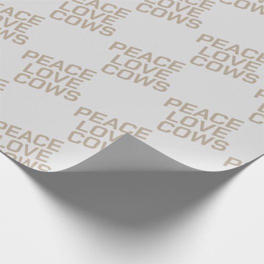 Peace Love Koeien Cadeaupapier (Hoek)