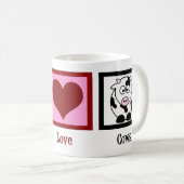 Peace Love Koeien Koffiemok (Voorkant rechts)