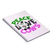 Peace Love Koeien Notitieboek (Rechterzijde)