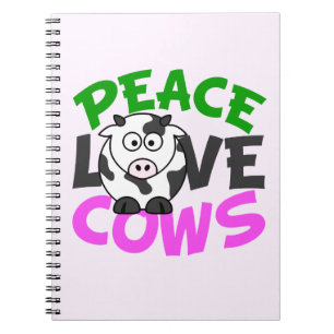 Peace Love Koeien Notitieboek