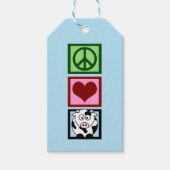 Peace Love Koeien (verticaal) Cadeaulabel (Voorkant)