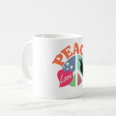 Peace Love Koffiemok (Voorkant links)
