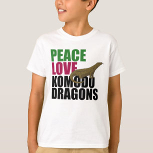 Peace Love Komodo Dragons Kinder T-shirt