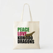 Peace Love Komodo Dragons Tote Bag (Voorkant)