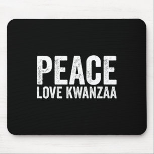 Peace Love Kwanzaa Afro-Amerikaans erfgoed Happy Muismat