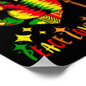 Peace Love Kwanzaa Afro-Amerikaans erfgoed Happy Poster (Hoek)