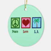 Peace Love L.A. Los Angeles Keramisch Ornament (Links)