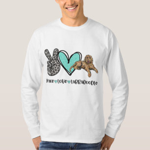 Peace Love Labradoodle Golden Labradoodle Dog Love T-shirt