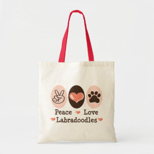 Peace Love Labradoodles Canvas tas