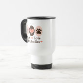 Peace Love Labradoodles Travel Mug Reisbeker (Voorkant links)
