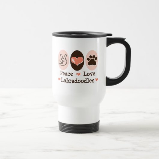 Peace Love Labradoodles Travel Mug Reisbeker (Rechts)