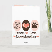 Peace Love Labradoodles Wenskaart Kaart (Achterkant)