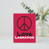 Peace Love Labrador Briefkaart (Staand voorkant)