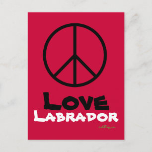 Peace Love Labrador Briefkaart