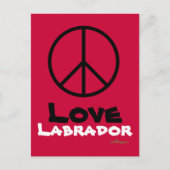 Peace Love Labrador Briefkaart (Voorkant)