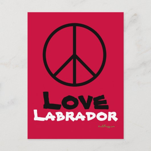 Peace Love Labrador Briefkaart (Voorkant)