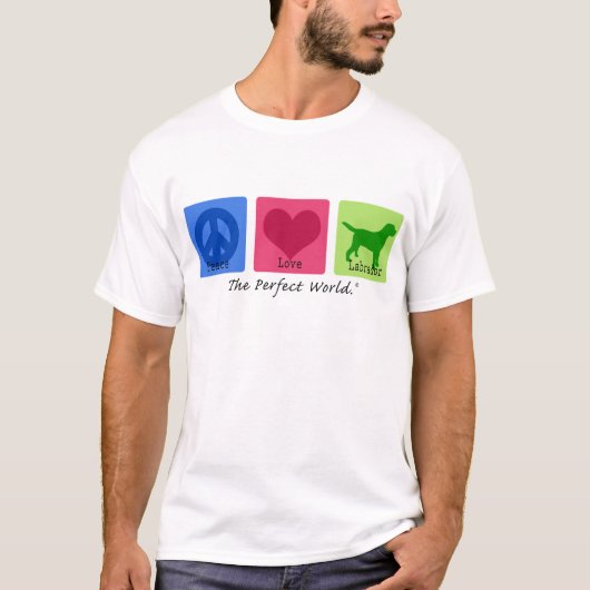 Peace Love Labrador Retriever T-shirt (Voorkant)