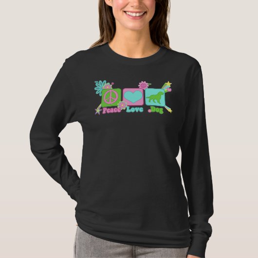 Peace Love Labrador Retriever T-shirt (Voorkant)