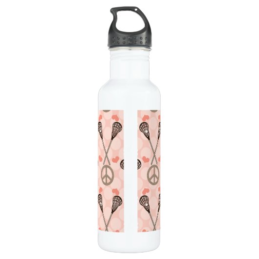 Peace Love Lacrosse BPA Free Waterfles (Achterkant)