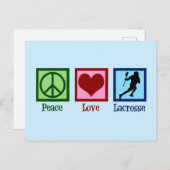 Peace Love Lacrosse Briefkaart (Voorkant / Achterkant)