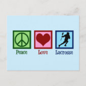 Peace Love Lacrosse Briefkaart (Voorkant)