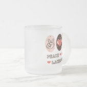 Peace Love Lacrosse Frosted Mok (Voorkant rechts)