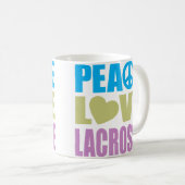 Peace Love Lacrosse Koffiemok (Voorkant rechts)