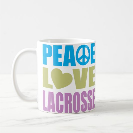 Peace Love Lacrosse Koffiemok (Links)