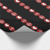 Peace Love Lacrosse-ontwerp Cadeaupapier (Hoek)
