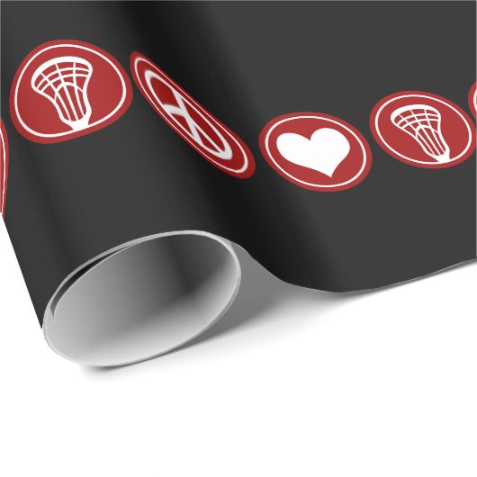 Peace Love Lacrosse-ontwerp Cadeaupapier (Rol Hoek)