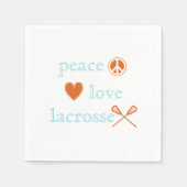 Peace Love Lacrosse Paper Party Napkins Servet (Voorkant)