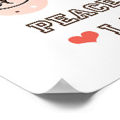 Peace Love Lacrosse Poster Print (Hoek)