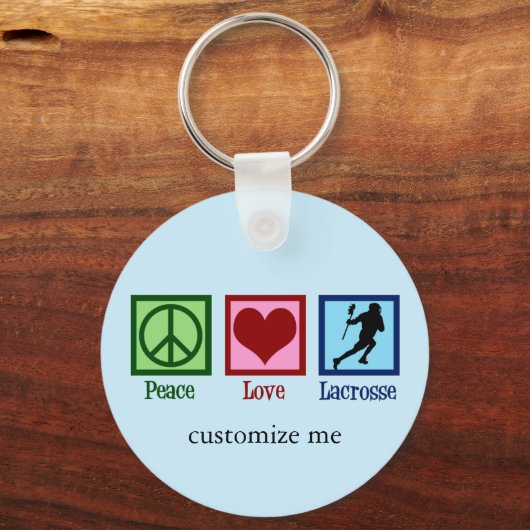 Peace Love Lacrosse Sleutelhanger (Achterkant)