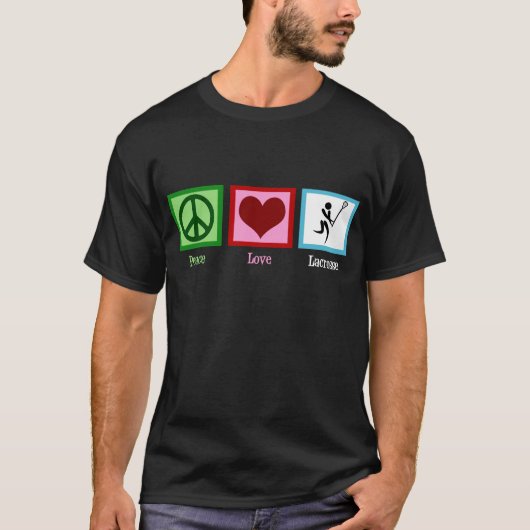 Peace Love Lacrosse T-shirt (Voorkant)