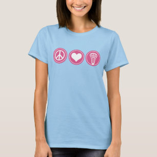 Peace Love Lacrosse Tie Dye vrouw shirt