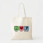 Peace Love Lacrosse Tote Bag (Voorkant)