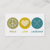 Peace Love Lacrosse Visitekaartje (Achterkant)