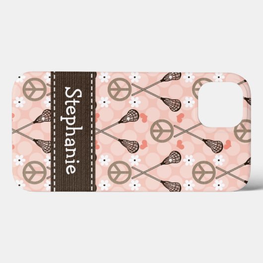 Peace Love Lacrossse Case-Mate iPhone Case (Achterkant (horizontaal))