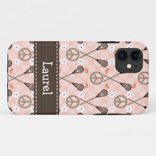 Peace Love Lacrossse Case-Mate iPhone Case (Achterkant (horizontaal))