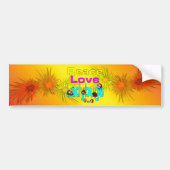 Peace Love Ladybugs Bumpersticker (Voorkant)