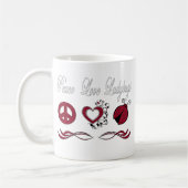 Peace Love Ladybugs Koffiemok (Links)