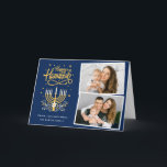 Peace Love Latkes sterren Happy Hanukkah 2 Foto Feestdagen Kaart<br><div class="desc">Verzend uw Gewenst met deze kaart van de Foto van de Vakantie die een Verbluffend Gelukkig Manuscript van de Hanoeka en een Symbool kenmerkt om uw groetbericht te benadrukken.</div>