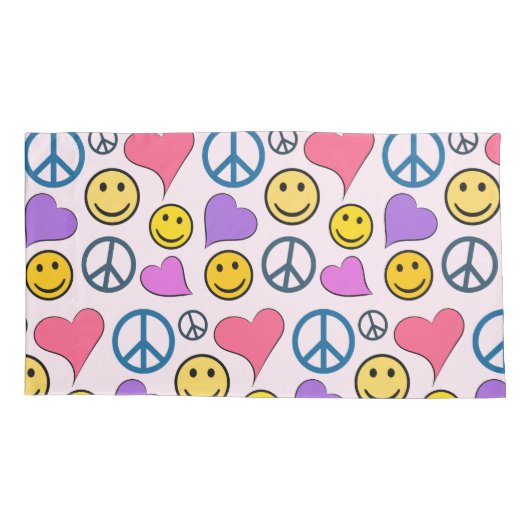 Peace Love Laugh Cute Kussensloop (Achterkant)
