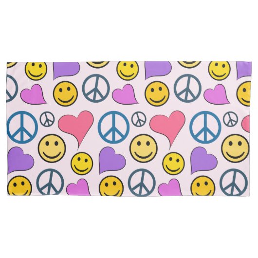Peace Love Laugh Cute Kussensloop (Voorkant)