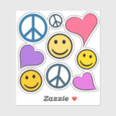 Peace Love Laugh Cute Sticker (Vel)