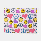 Peace Love Laugh Pattern Deurmat (Voorkant)