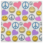 Peace Love Laugh Pattern Stof (Swatch)