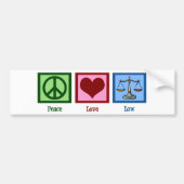 Peace Love Law Bumpersticker (Voorkant)