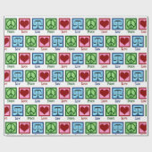 Peace Love Law Lawyer Kerstmis Cadeaupapier (Vlak)